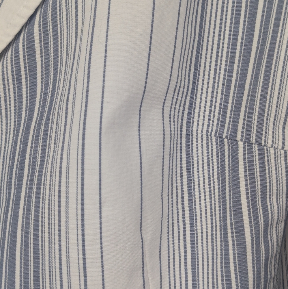 Pendleton Plus Cotton Gray/White Striped Blazer N… - image 5